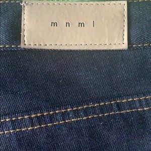 MNML dark blue skinny jeans